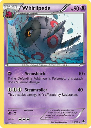 Pokemon TCG - Emerging Powers - Whirlipede - 39/98
