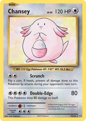 Pokemon TCG - XY - Evolutions - Chansey - 70/108 - Reverse Holofoil