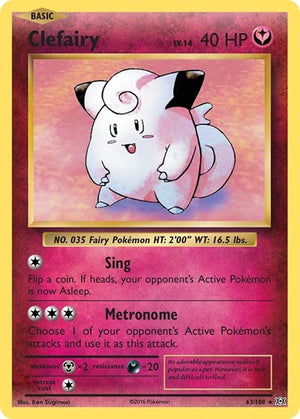 Pokemon TCG - XY - Evolutions - Clefairy - 63/108 - Holofoil