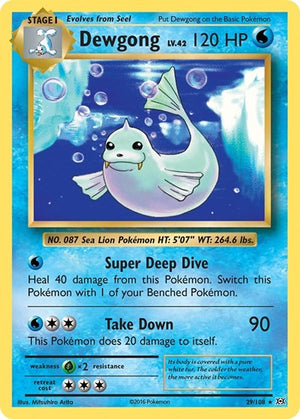Pokemon TCG - XY - Evolutions - Dewgong - 29/108 - Reverse Holofoil