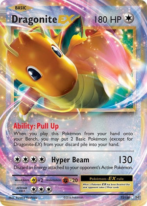 Pokemon TCG - XY - Evolutions - Dragonite EX - 72/108 - Holofoil