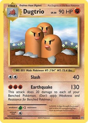 Pokemon TCG - XY - Evolutions - Dugtrio - 56/108