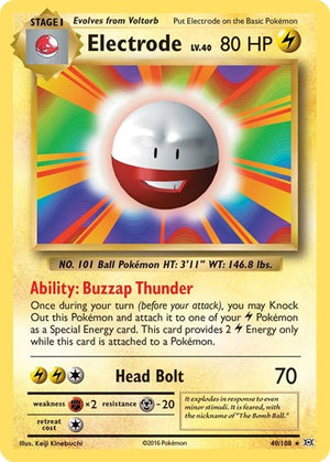 Pokemon TCG - XY - Evolutions - Electrode - 40/108 - Reverse Holofoil