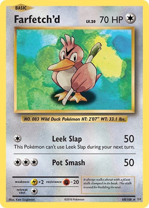 Pokemon TCG - XY - Evolutions - Farfetch'd - 68/108