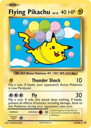Pokemon TCG - XY - Evolutions - Flying Pikachu - 110/108