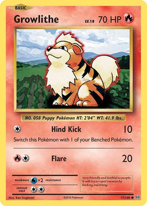 Pokemon TCG - XY - Evolutions - Growlithe - 17/108