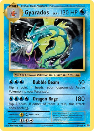 Pokemon TCG - XY - Evolutions - Gyarados - 34/108 - Holofoil