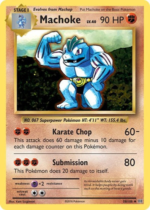 Pokemon TCG - XY - Evolutions - Machoke - 58/108 - Reverse Holofoil