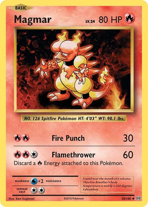 Pokemon TCG - XY - Evolutions - Magmar - 20/108 - Reverse Holofoil