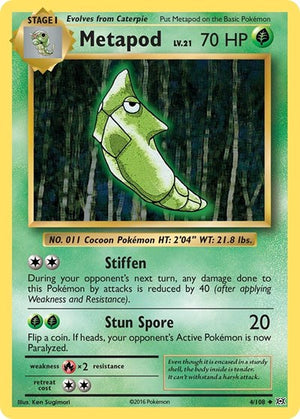 Pokemon TCG - XY - Evolutions - Metapod - 4/108 - Reverse Holofoil