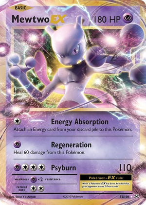 Pokemon TCG - XY - Evolutions - Mewtwo EX - 52/108 - Holofoil