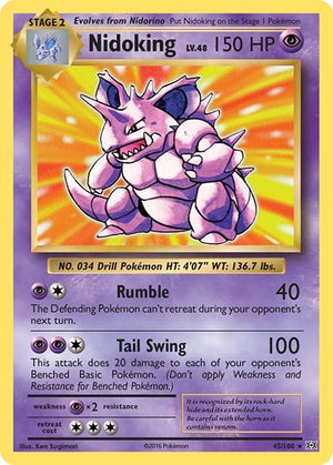 Pokemon TCG - XY - Evolutions - Nidoking - 45/108 - Reverse Holofoil