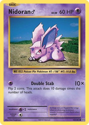 Pokemon TCG - XY - Evolutions - Nidoran M - 43/108