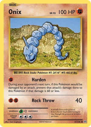 Pokemon TCG - XY - Evolutions - Onix - 61/108 - Reverse Holofoil