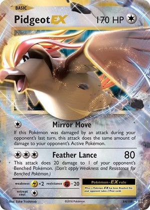 Pokemon TCG - XY - Evolutions - Pidgeot EX - 64/108 - Holofoil