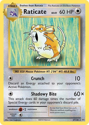 Pokemon TCG - XY - Evolutions - Raticate - 67/108