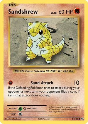 Pokemon TCG - XY - Evolutions - Sandshrew - 54/108