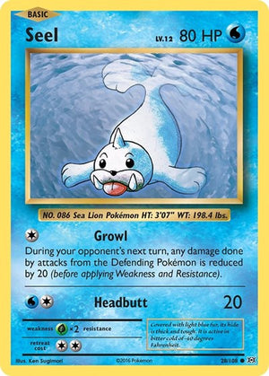 Pokemon TCG - XY - Evolutions - Seel - 28/108