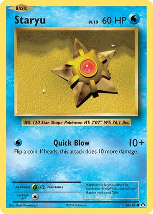 Pokemon TCG - XY - Evolutions - Staryu - 30/108 - Reverse Holofoil