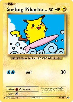Pokemon TCG - XY - Evolutions - Surfing Pikachu - 111/108