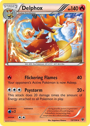 Pokemon TCG - XY - Fates Collide - Delphox - 13/124 - Reverse Holofoil