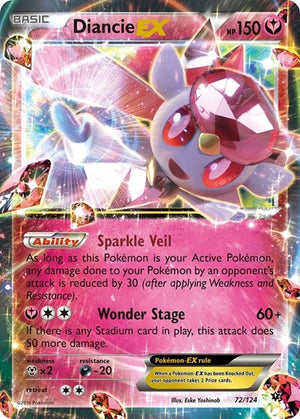 Pokemon TCG - XY - Fates Collide - Diancie EX - 72/124 - Holofoil