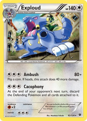 Pokemon TCG - XY - Fates Collide - Exploud - 82/124