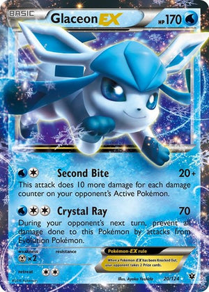 Pokemon TCG - XY - Fates Collide - Glaceon EX - 20/124 - Holofoil