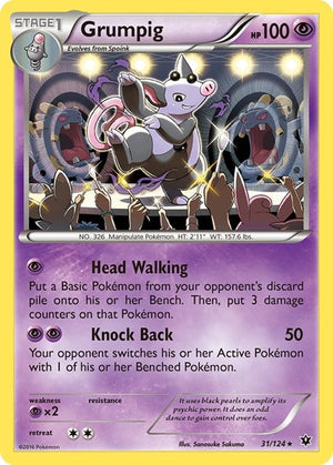 Pokemon TCG - XY - Fates Collide - Grumpig - 31/124