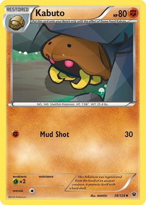 Pokemon TCG - XY - Fates Collide - Kabuto - 38/124 - Reverse Holofoil