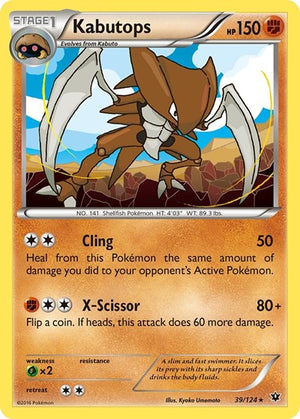 Pokemon TCG - XY - Fates Collide - Kabutops - 39/124