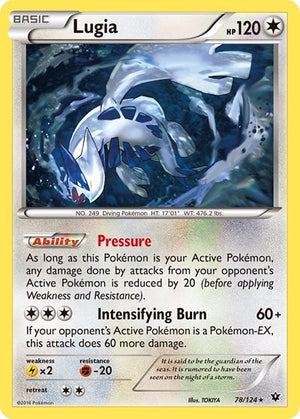 Pokemon TCG - XY - Fates Collide - Lugia - 78/124 - Reverse Holofoil