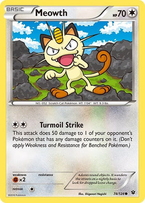 Pokemon TCG - XY - Fates Collide - Meowth - 74/124