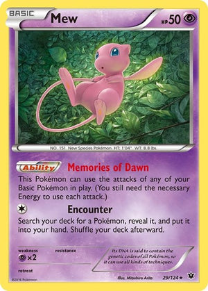 Pokemon TCG - XY - Fates Collide - Mew - 29/124 - Holofoil