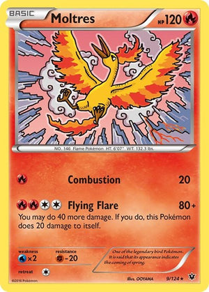 Pokemon TCG - XY - Fates Collide - Moltres - 9/124