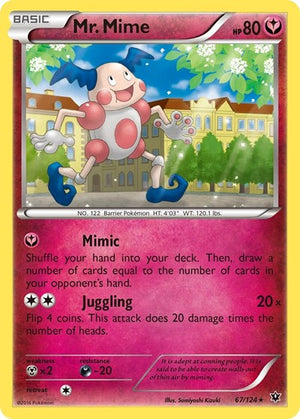 Pokemon TCG - XY - Fates Collide - Mr. Mime - 67/124 - Reverse Holofoil