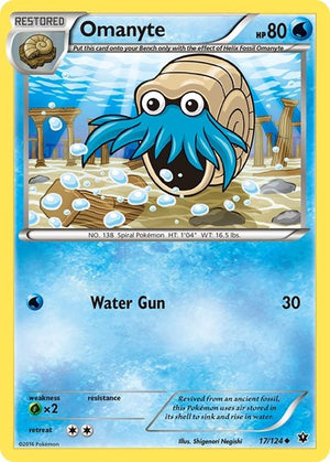 Pokemon TCG - XY - Fates Collide - Omanyte - 17/124