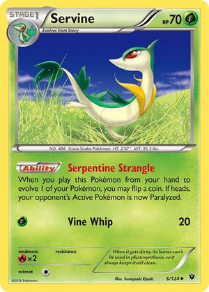 Pokemon TCG - XY - Fates Collide - Servine - 6/124