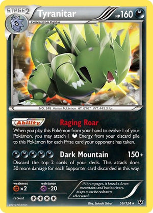 Pokemon TCG - XY - Fates Collide - Tyranitar - 56/124 - Holofoil