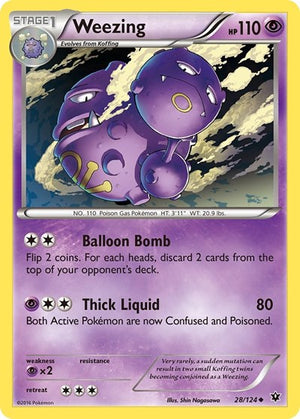 Pokemon TCG - XY - Fates Collide - Weezing - 28/124