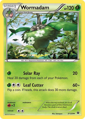 Pokemon TCG - XY - Fates Collide - Wormadam - 3/124 - Reverse Holofoil