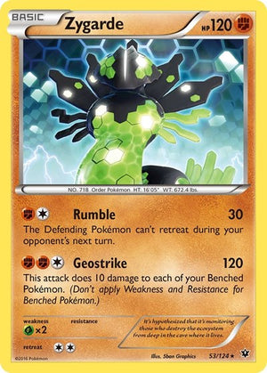 Pokemon TCG - XY - Fates Collide - Zygarde - 53/124 - Reverse Holofoil