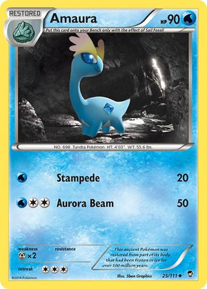 Pokemon TCG - XY - Furious Fists - Amaura - 25/111 - Reverse Holofoil
