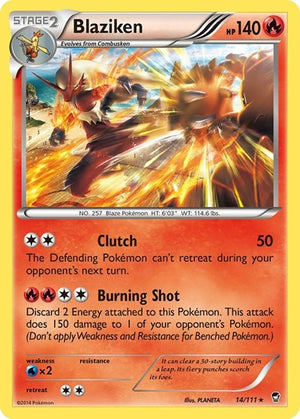 Pokemon TCG - XY - Furious Fists - Blaziken - 14/111 - Holofoil