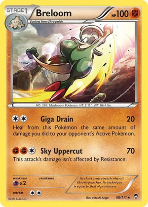 Pokemon TCG - XY - Furious Fists - Breloom - 50/111 - Reverse Holofoil
