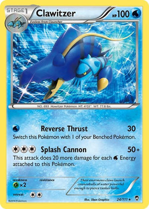 Pokemon TCG - XY - Furious Fists - Clawitzer - 24/111 - Holofoil