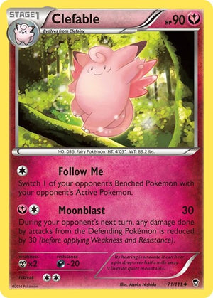 Pokemon TCG - XY - Furious Fists - Clefable - 71/111