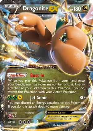 Pokemon TCG - XY - Furious Fists - Dragonite EX - 74/111 - Holofoil