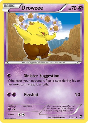 Pokemon TCG - XY - Furious Fists - Drowzee - 35/111 - Reverse Holofoil