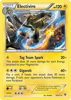 Pokemon TCG - XY - Furious Fists - Electivire - 30/111